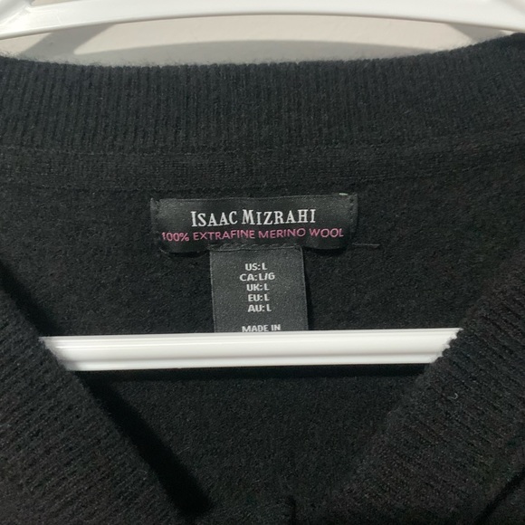 MENS Isaac Mizrahi Black Sweater - Picture 3 of 3